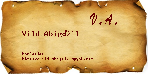 Vild Abigél névjegykártya